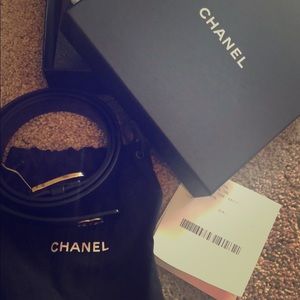 Chanel black belt